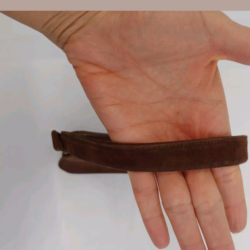 Vintage Art Deco Leather Suede Clutch Purse - Picture 7 of 8